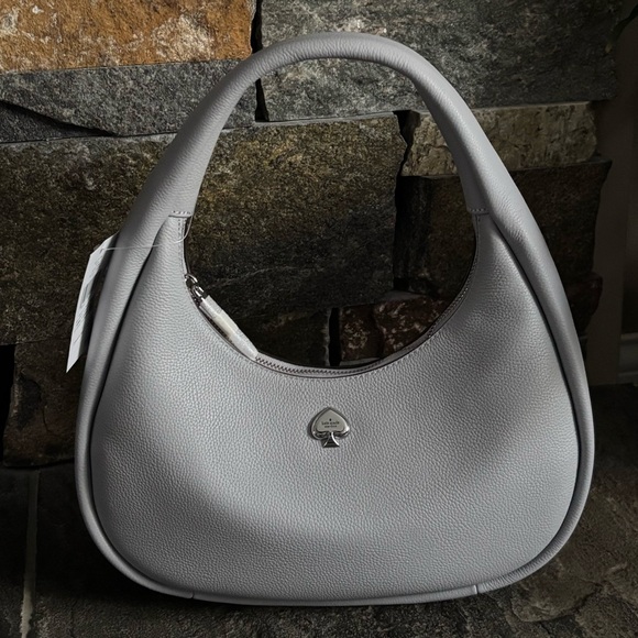 NWT Kate Spade Kayla Crescent Shoulder Bag Grey In Dust Bag XMAS Gift - Picture 14 of 15